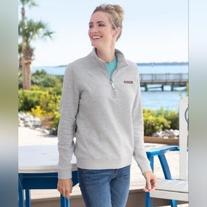 Vineyard Vines collegiate half zipper cotton sweatshirt grey size xsm